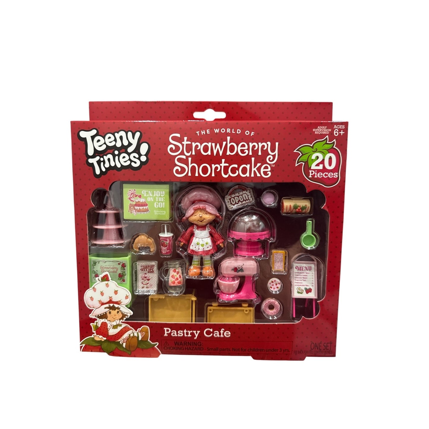 The World Of Strawberry Shortcake Teeny Tinies Pastry Cafe Playset 20 Pieces Ages 6+