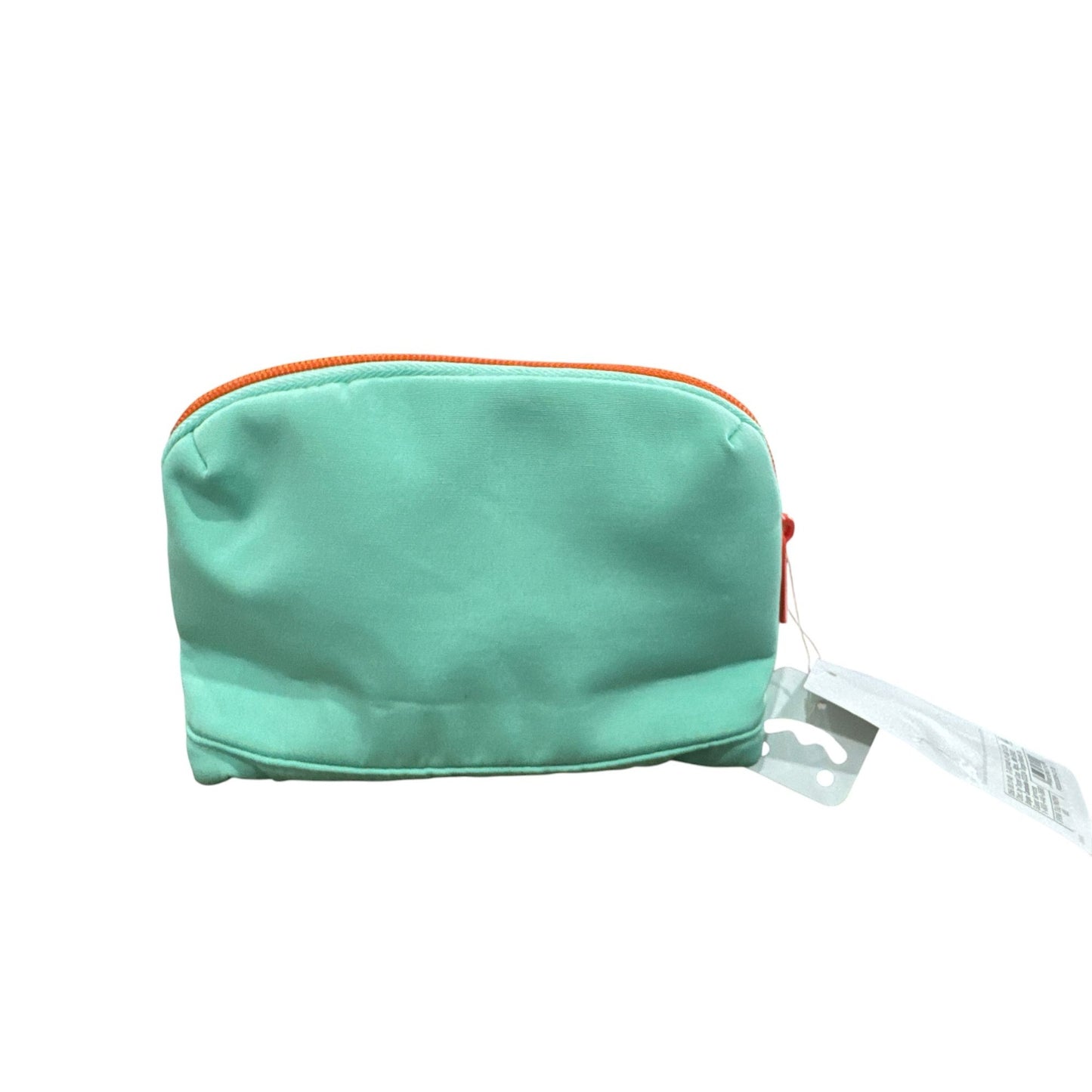 Heyday Mint Green Tech Pouch With SLAY Embroidery & Orange Zipper Holds Small Tech Accessories 7 x 3 x 5 Inches