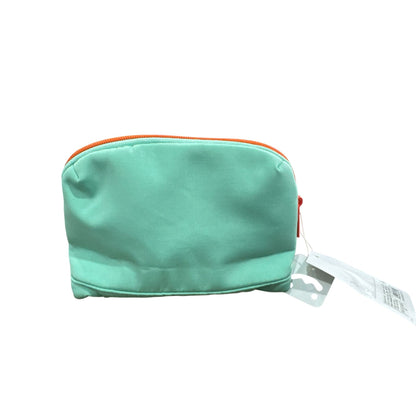 Heyday Mint Green Tech Pouch With SLAY Embroidery & Orange Zipper Holds Small Tech Accessories 7 x 3 x 5 Inches