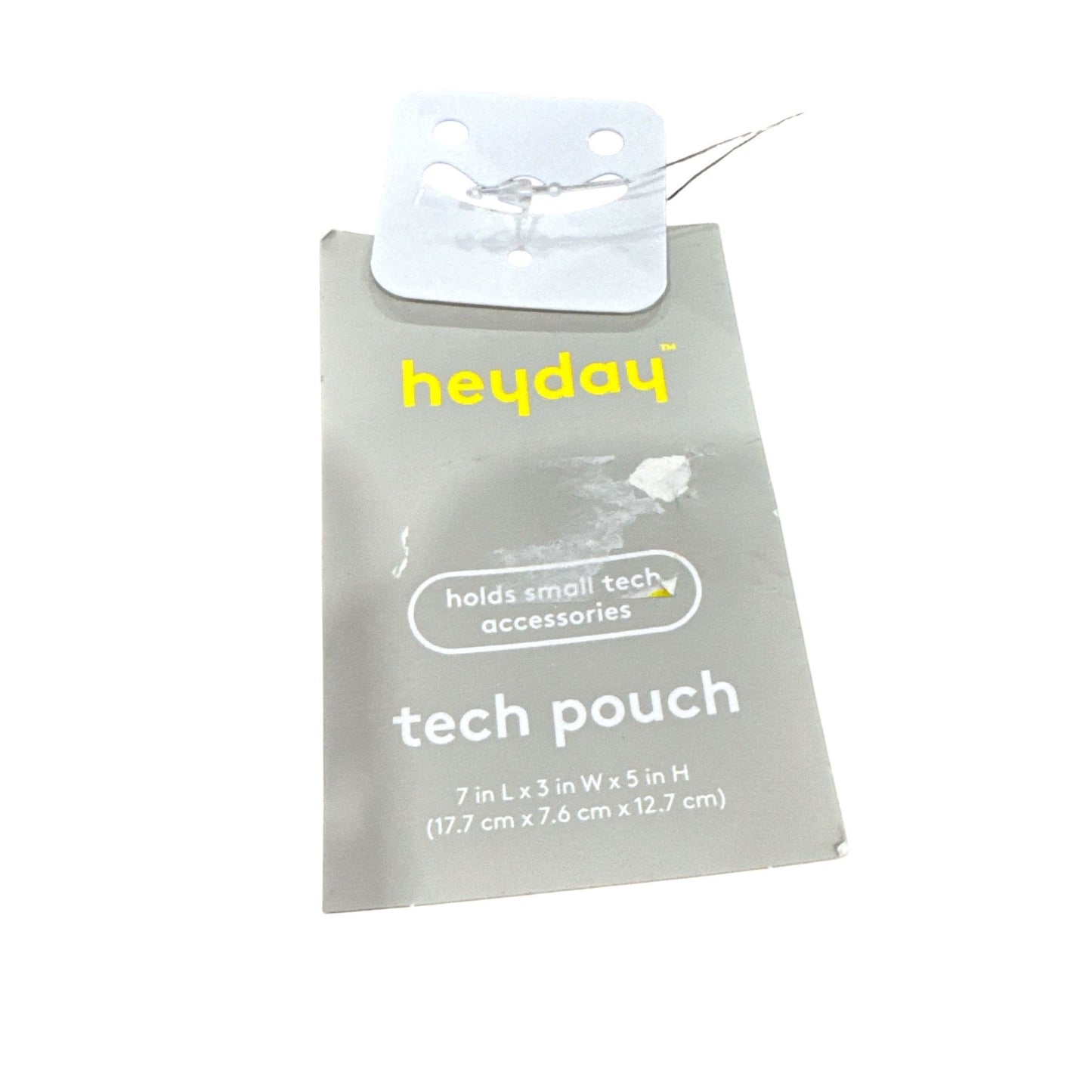 Heyday Mint Green Tech Pouch With SLAY Embroidery & Orange Zipper Holds Small Tech Accessories 7 x 3 x 5 Inches