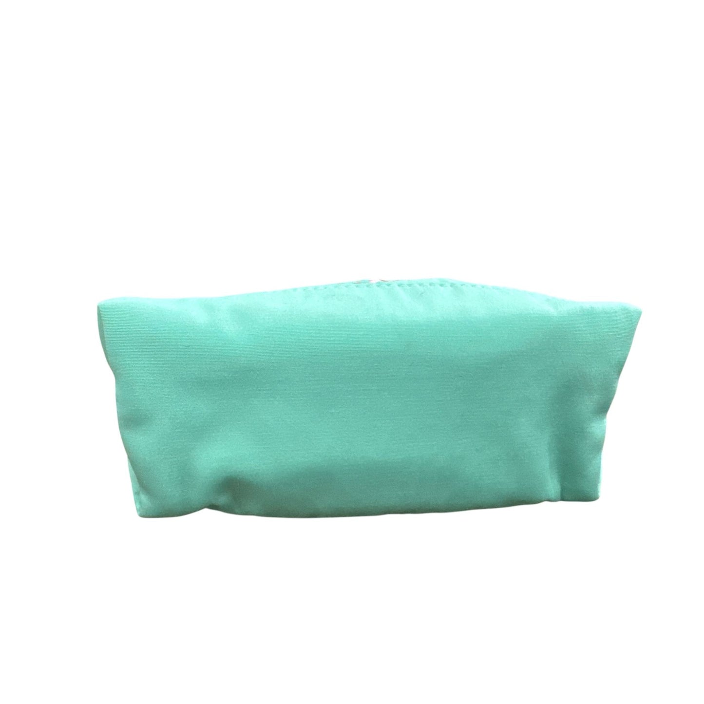 Heyday Mint Green Tech Pouch With SLAY Embroidery & Orange Zipper Holds Small Tech Accessories 7 x 3 x 5 Inches
