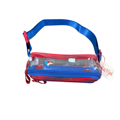 Cat & Jack Kids Ice Cream Print Clear Crossbody Bag With Adjustable Strap Red/Blue