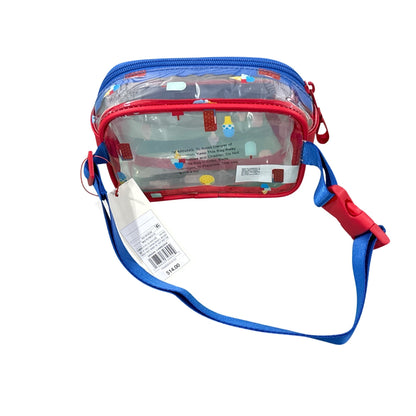 Cat & Jack Kids Ice Cream Print Clear Crossbody Bag With Adjustable Strap Red/Blue