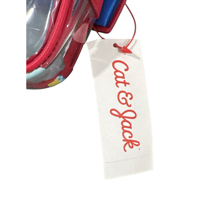 Cat & Jack Kids Ice Cream Print Clear Crossbody Bag With Adjustable Strap Red/Blue