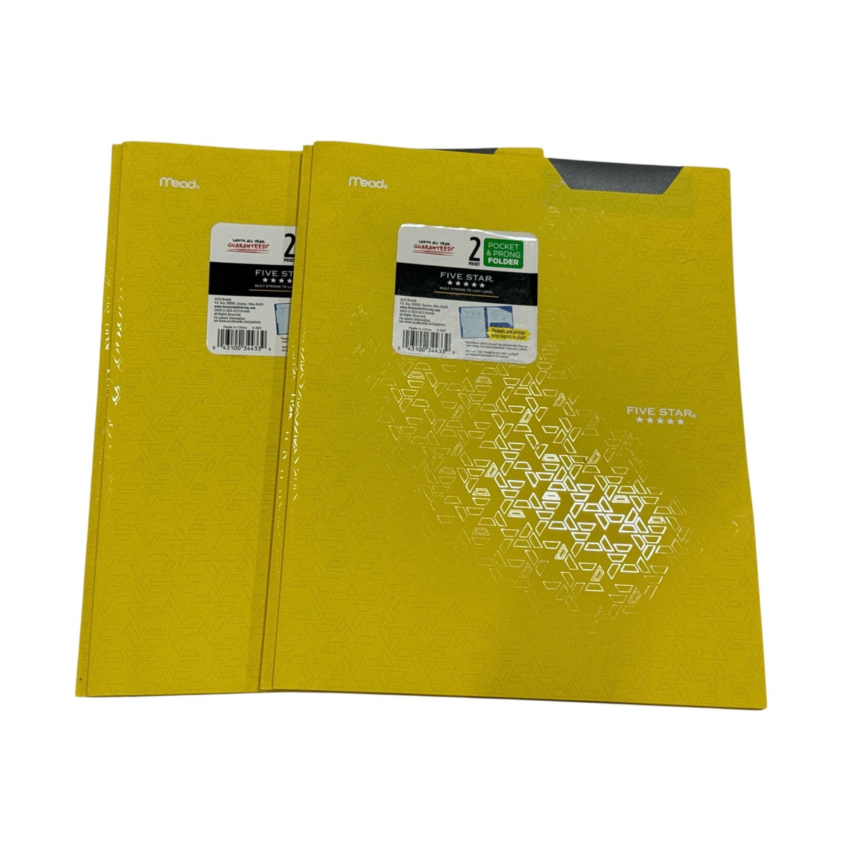 Mead Five Star 2-Pocket Prong Folders & Index Dividers Assortment Durable School Or Office Supplies Yellow, Red & Black