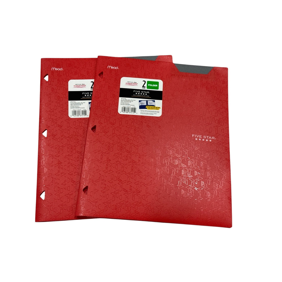 Mead Five Star 2-Pocket Prong Folders & Index Dividers Assortment Durable School Or Office Supplies Yellow, Red & Black