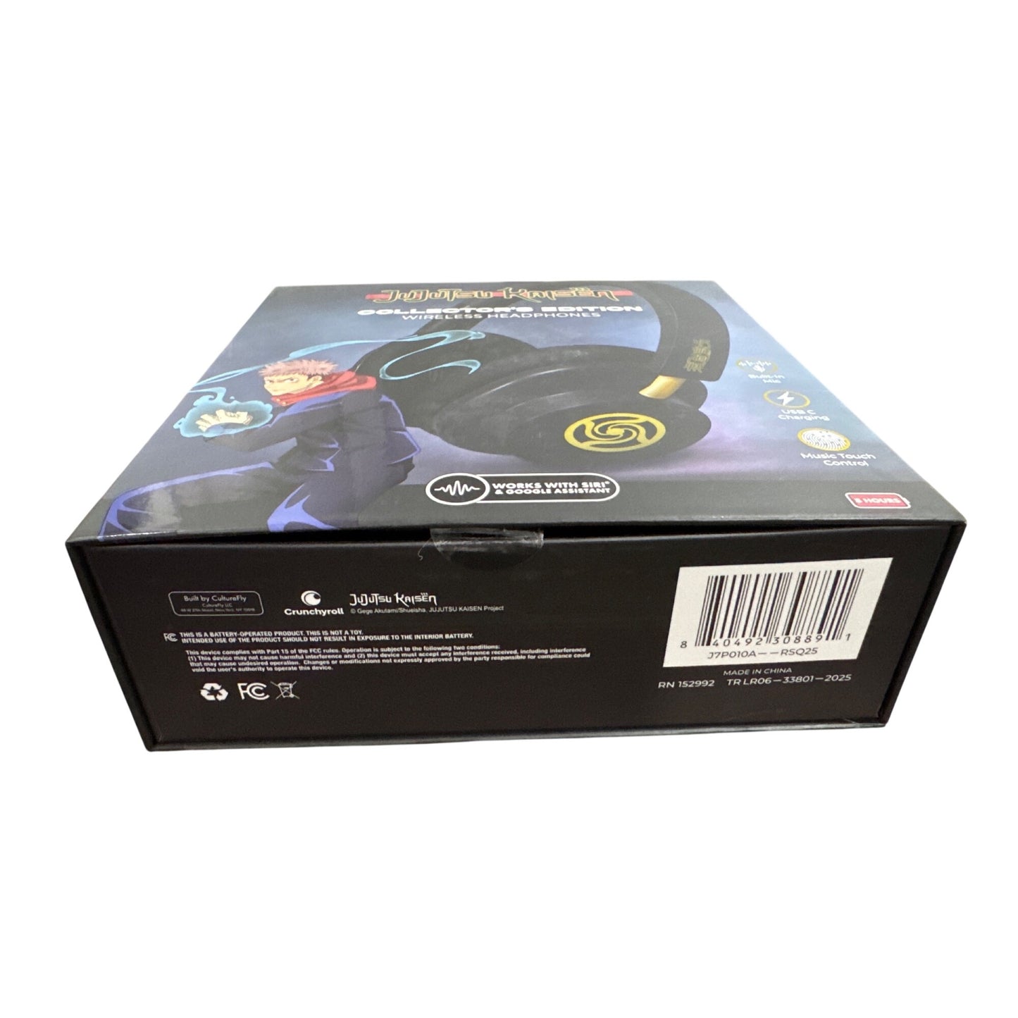 Jujutsu Kaisen Collectors Edition Wireless Headphones With Built-In Mic & USB-C Charging