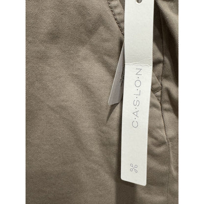 Caslon Women's Khaki Chino Shorts Size 4 Cotton Blend Made In Bangladesh