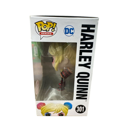 Funko Pop! DC Super Heroes Harley Quinn 301 Gamestop Exclusive Vinyl Figure In Box