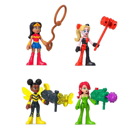 DC Super Friends Imaginext Rivals Pack Figures Wonder Woman, Harley Quinn, Bumblebee, & Poison Ivy