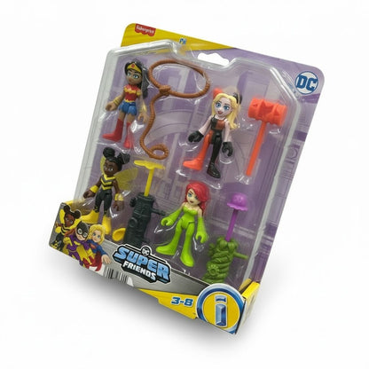 DC Super Friends Imaginext Rivals Pack Figures Wonder Woman, Harley Quinn, Bumblebee, & Poison Ivy