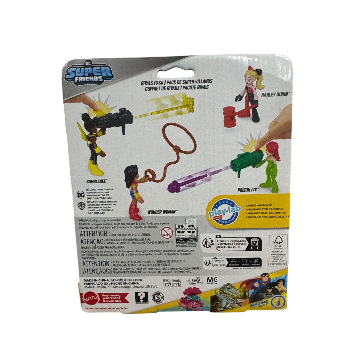 DC Super Friends Imaginext Rivals Pack Figures Wonder Woman, Harley Quinn, Bumblebee, & Poison Ivy