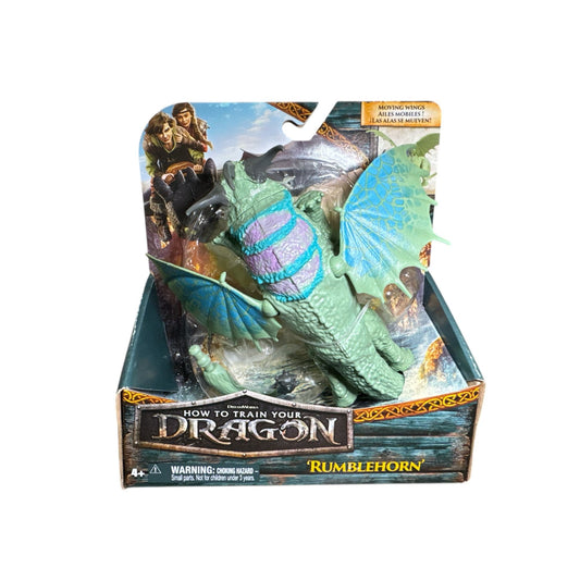 How To Train Your Dragon Rumblehorn Action Figure With Moving Wings Spin Master Ages 4+