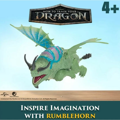 How To Train Your Dragon Rumblehorn Action Figure With Moving Wings Spin Master Ages 4+