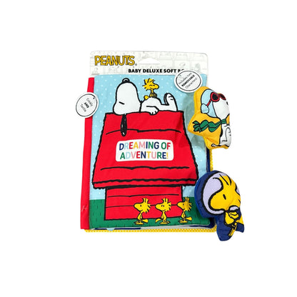 Peanuts Baby Deluxe Soft Book With Crinkle Sound & Removable Characters 0+ Months