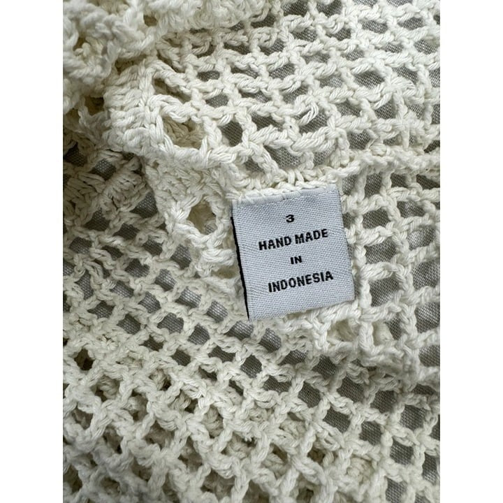 Crochet Knit Mini Skirt Cover-Up With Heart Pattern In Ecru By Memorial Day Size 3 Nordstrom