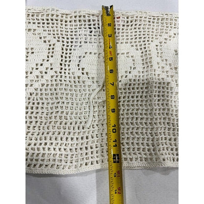Crochet Knit Mini Skirt Cover-Up With Heart Pattern In Ecru By Memorial Day Size 3 Nordstrom
