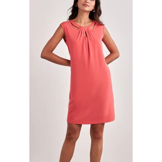 ELLEN TRACY Women Coral Mini Dress MEDIUM