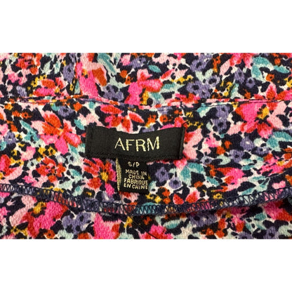 AFRM X Nordstrom Floral Tiered Midi Skirt Multicolor Womenswear SMALL