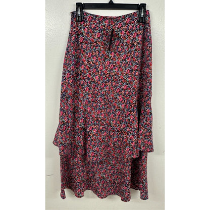 AFRM X Nordstrom Floral Tiered Midi Skirt Multicolor Womenswear SMALL