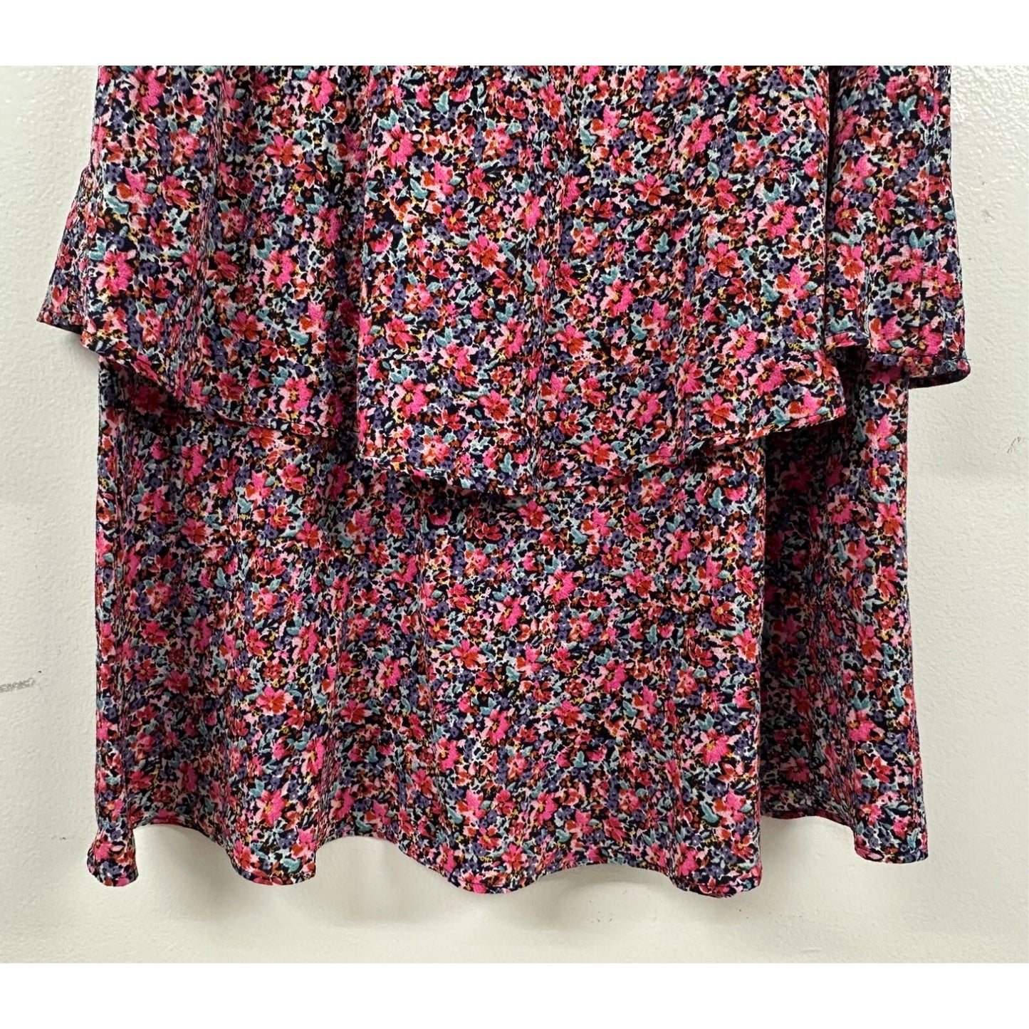 AFRM X Nordstrom Floral Tiered Midi Skirt Multicolor Womenswear SMALL