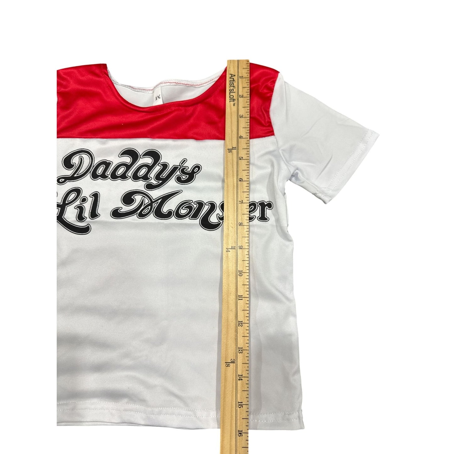 Harley Quinn Kids Costume Set With Jacket, Shirt, Shorts & Glove - Daddy's Lil Monster Design MEDIUM