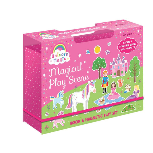Unicorn Magic Magical Play Scene Book & Magnetic Play Set For Ages 3+ With 41 Magnets & Activity Book