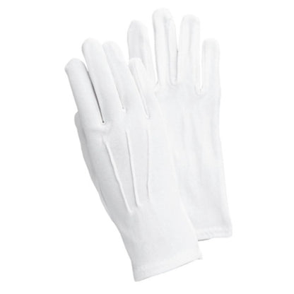 Men's White Nylon Gloves By Rubies 335W