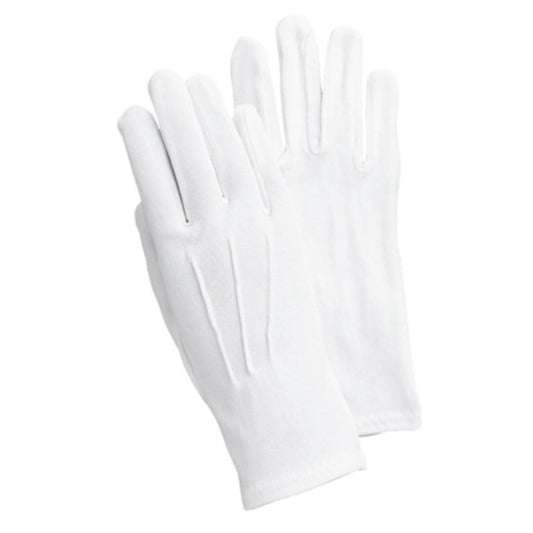Men's White Nylon Gloves By Rubies 335W