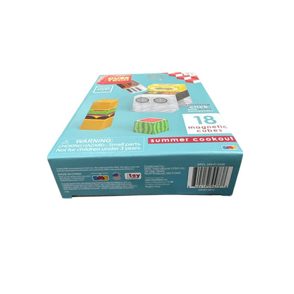 Cube Tech Magnetic STEM Toy Set - Summer Cookout Theme - 18 Pieces For Ages 3+