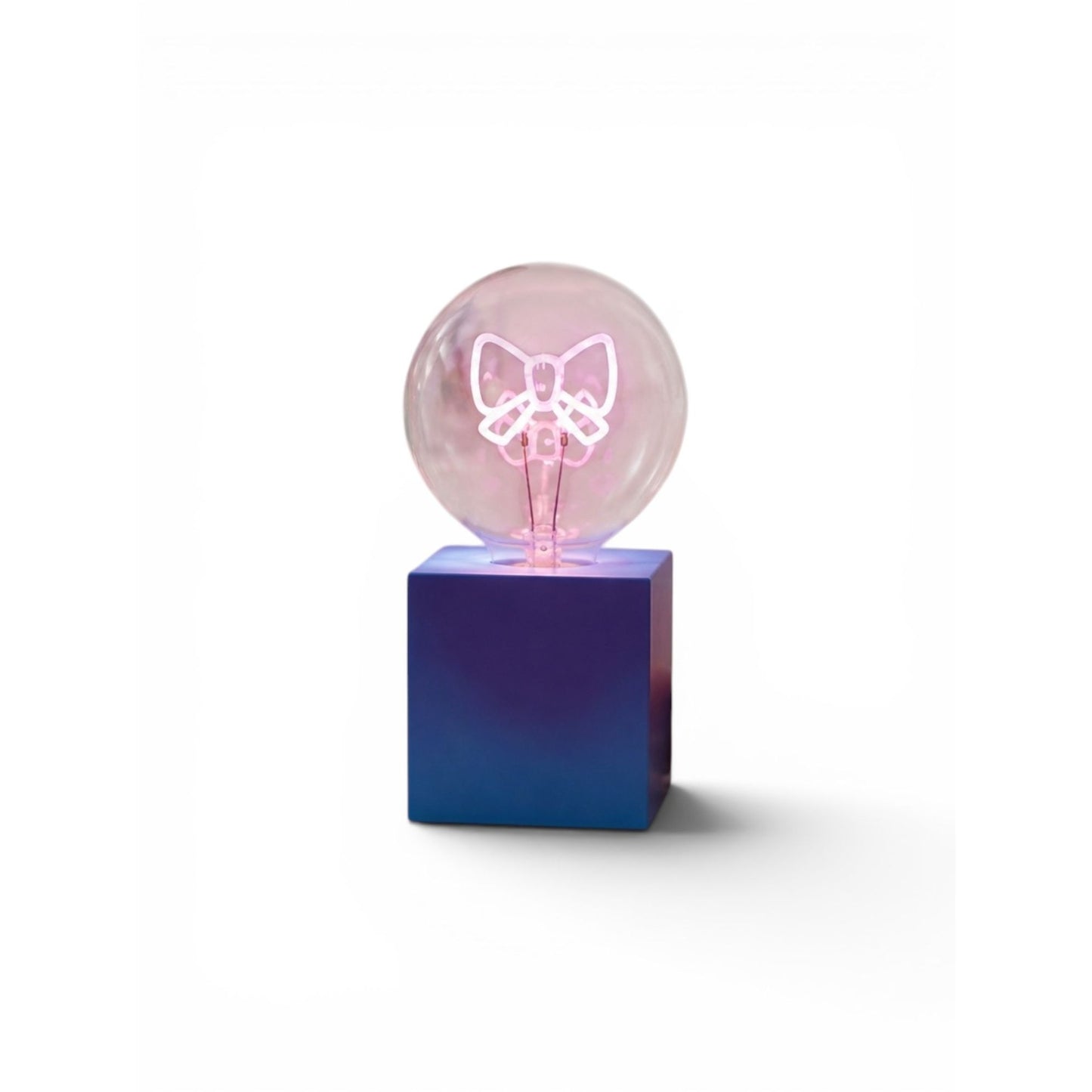 Bow-Shaped LED Bulb And USB Photo Holder Set - Blue Battery & USB Operated On/Off Switch Desktop Decor