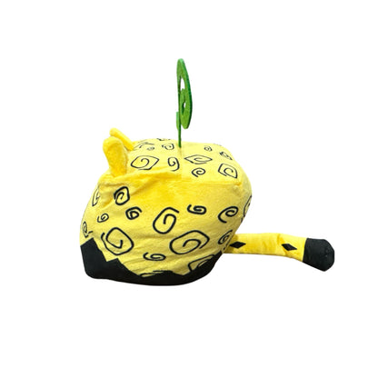 Devil Fruit-Inspired Plush Pillow Toy With Spiral Design - Yellow & Black