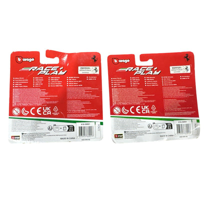Bburago Ferrari 458 Italia & 458 Spider Diecast Model Cars 1/43 Scale Red Race & Play Series