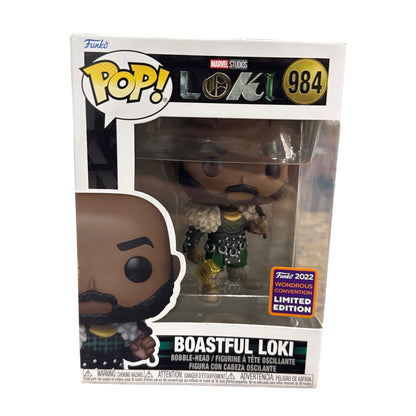 Marvel Funko Pop! Boastful Loki 984 Wondrous Convention 2022 Limited Edition Bobble-Head Figurine