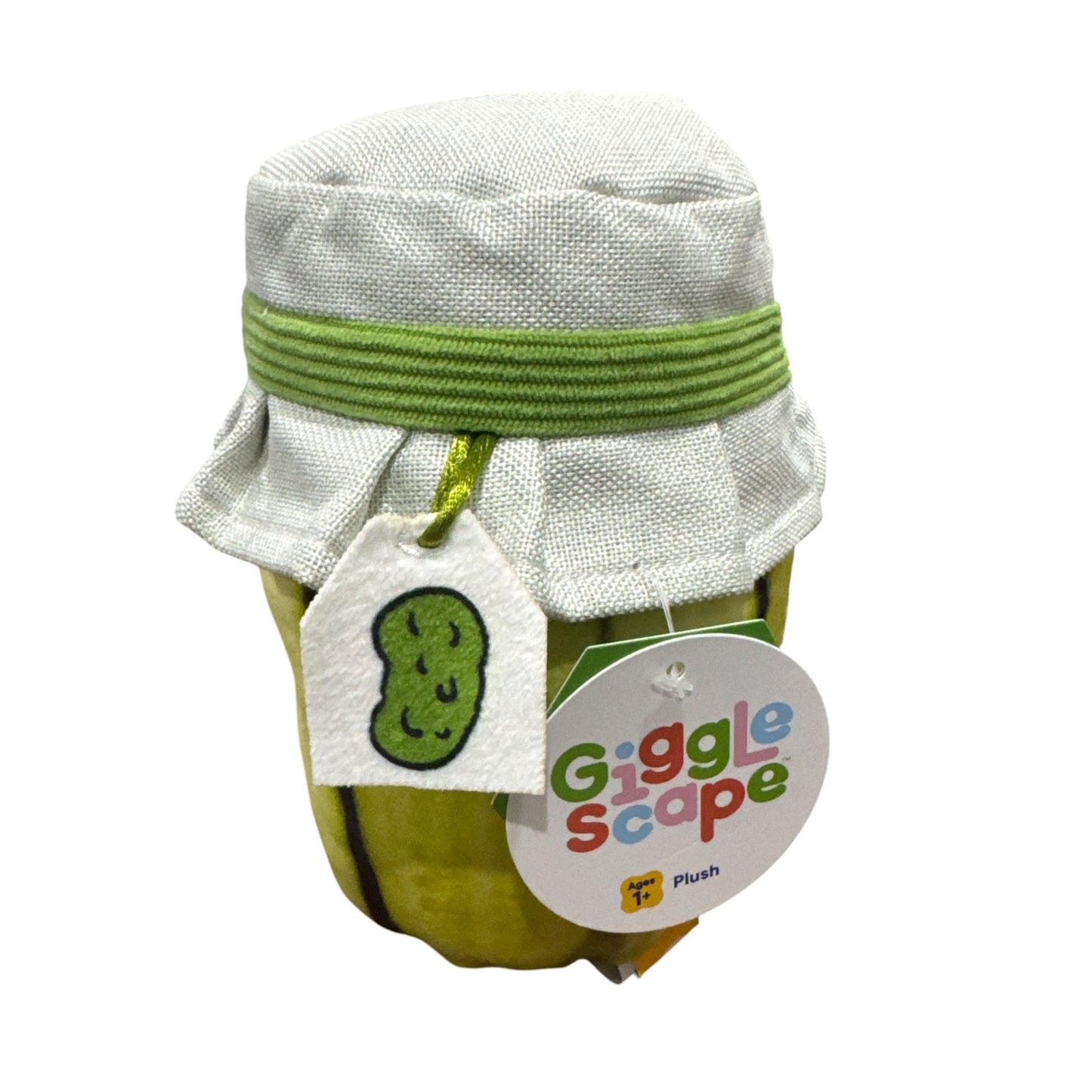 Giggle Scape Plush Pickle Jar Toy With Cute Face Design