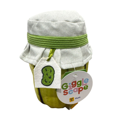 Giggle Scape Plush Pickle Jar Toy With Cute Face Design