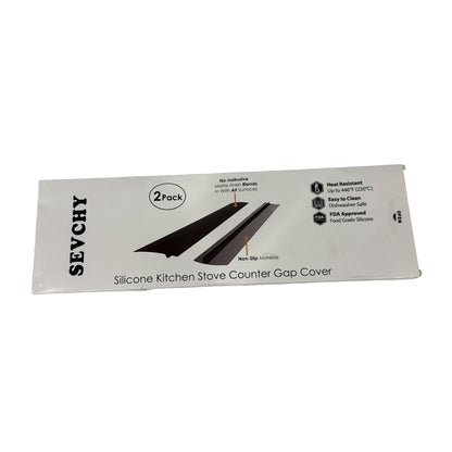 SEVCHY Silicone Stove Gap Covers (2 pack), Oven Gap Filler, Heat Resistant Stove Gap Filler, Seal Gap between Stovetop and Counter, WHITE
