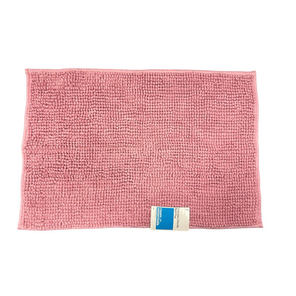 Set of 2 Everyday Chenille Bath Rug Pink Stain Resistant Non-Slip Backing 17" x 24" Room Essentials