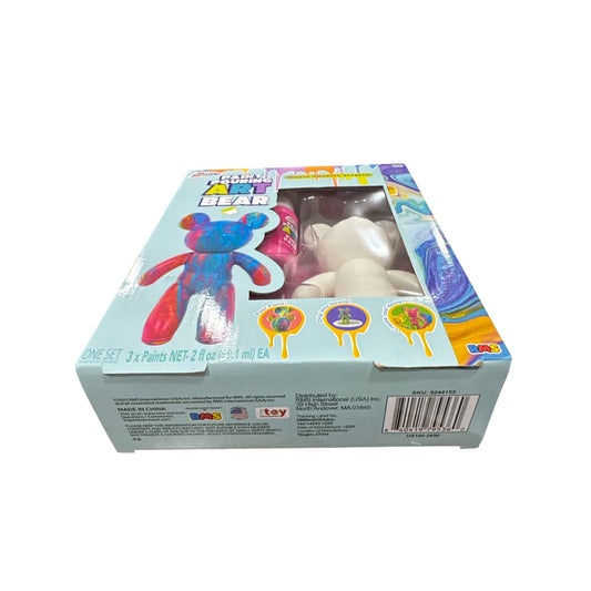 Grafix Paint Pouring Art Bear Kit With 3 Paints Brush & Accessories For Kids 6+