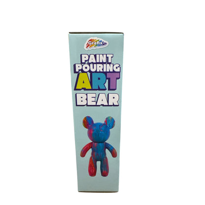 Grafix Paint Pouring Art Bear Kit With 3 Paints Brush & Accessories For Kids 6+