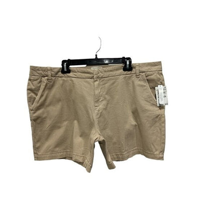 Caslon Women's Khaki Shorts Size 18 Cotton Blend Casual Stretch Summer Wear