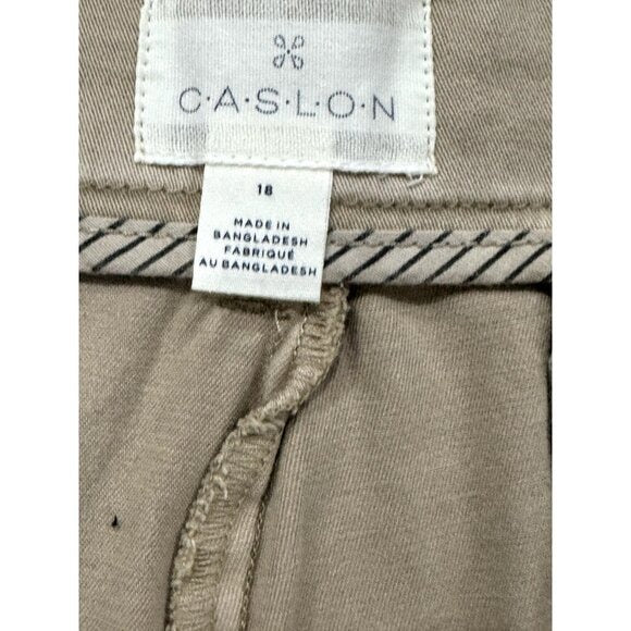 Caslon Women's Khaki Shorts Size 18 Cotton Blend Casual Stretch Summer Wear