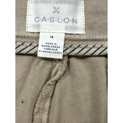 Caslon Women's Khaki Shorts Size 18 Cotton Blend Casual Stretch Summer Wear
