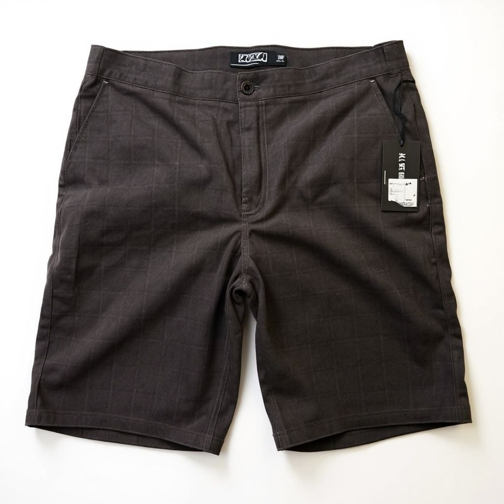 EZEKIEL USA Men's Brown Plaid Shorts 38