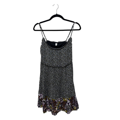 BP. Mixed Cara Floral Print Sleeveless Dress XS Black & Multi