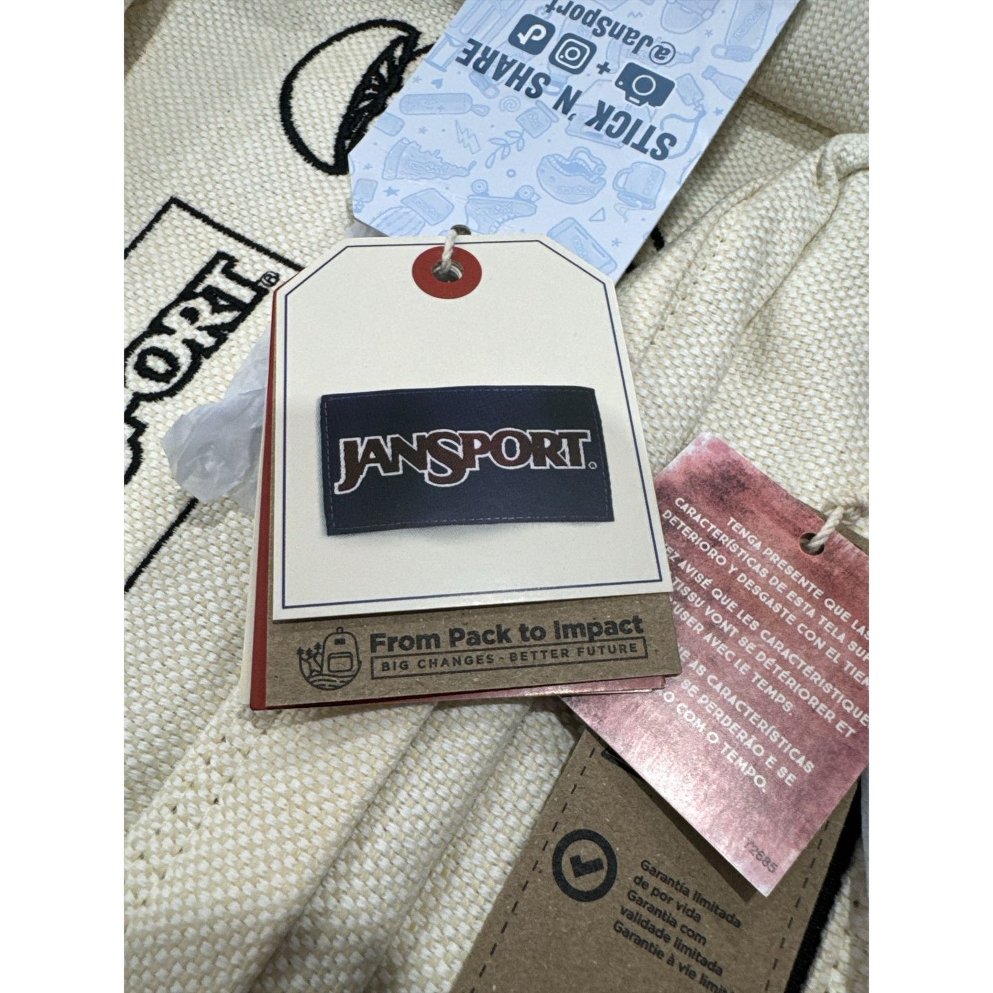 JanSport Right Pack Backpack - Natural / Epic Icons