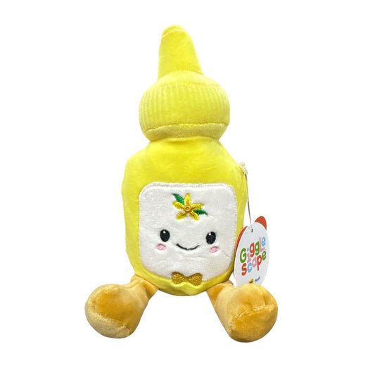Giggle Scape Plush Banana Bottle Soft Toy 9" Yellow & White For Ages 3+