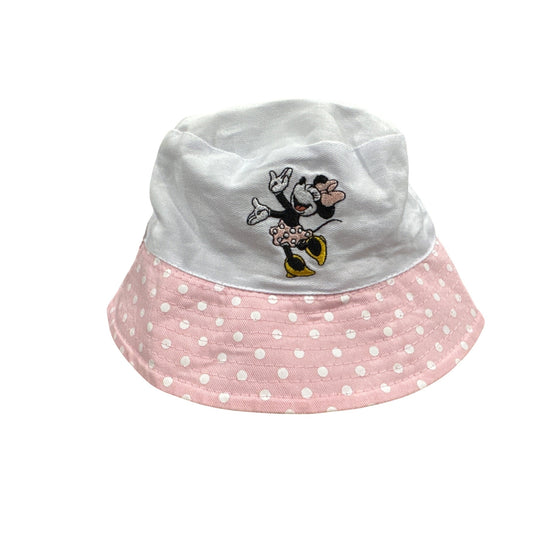Disney Minnie Mouse Reversible Bucket Hat For Toddlers Pink Polka Dot & Floral Print OSFM