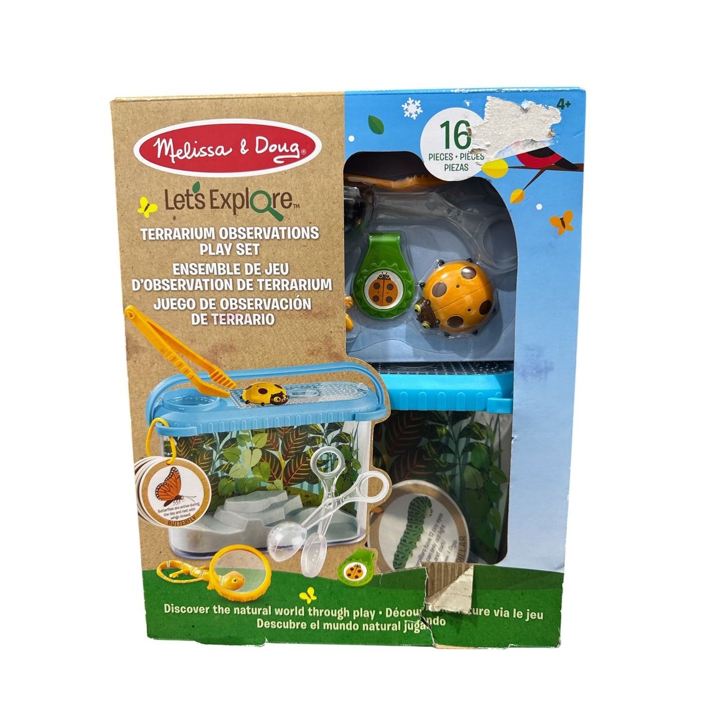 Melissa & Doug Let's Explore Terrarium Observations Play Set 16 Pieces For Kids Ages 4+