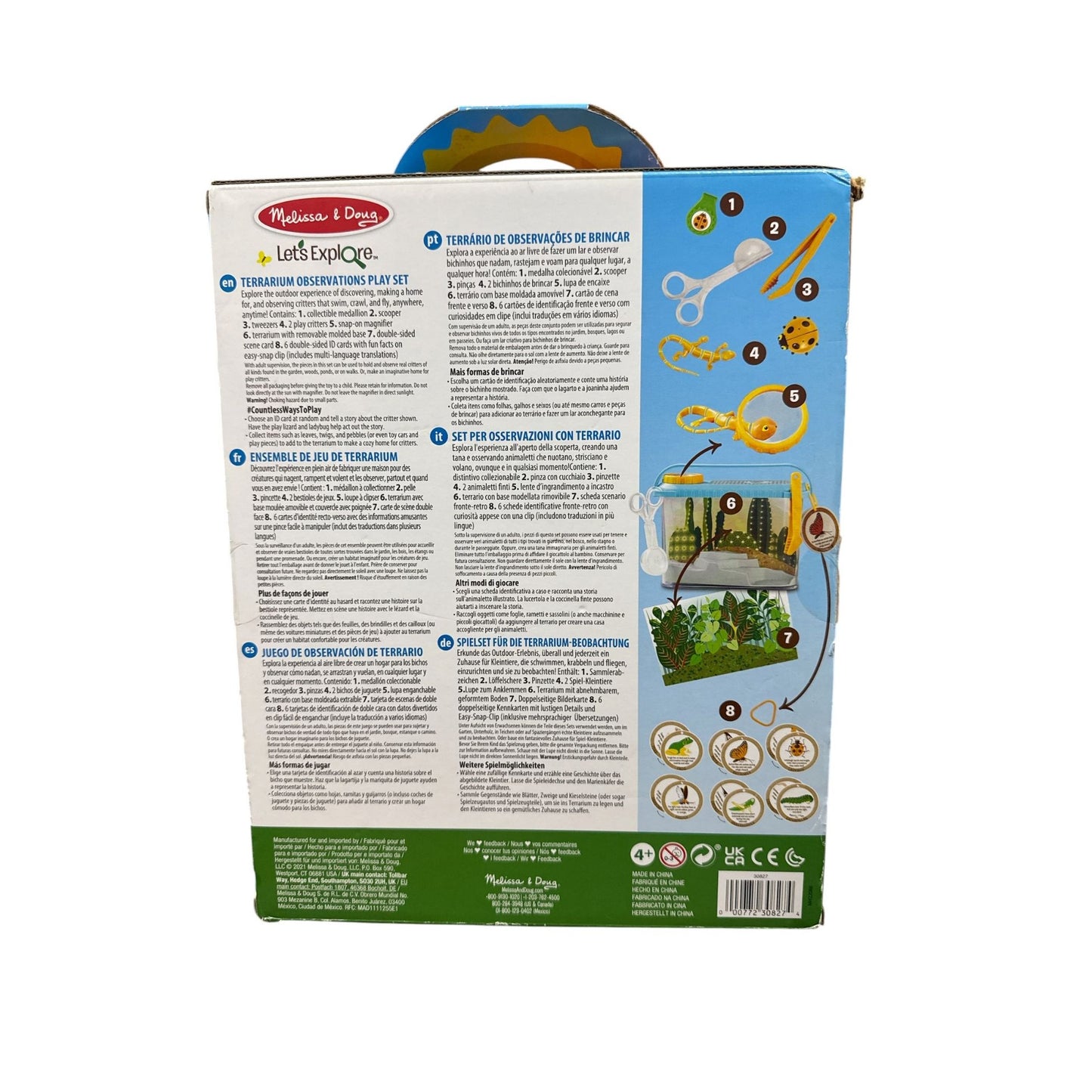 Melissa & Doug Let's Explore Terrarium Observations Play Set 16 Pieces For Kids Ages 4+